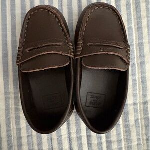 Janie and Jack Boys' Size 5 Dark Brown Loafers